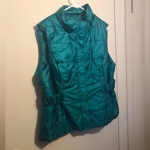 New York & Co Teal Quilted Puffer Vest Size XL
